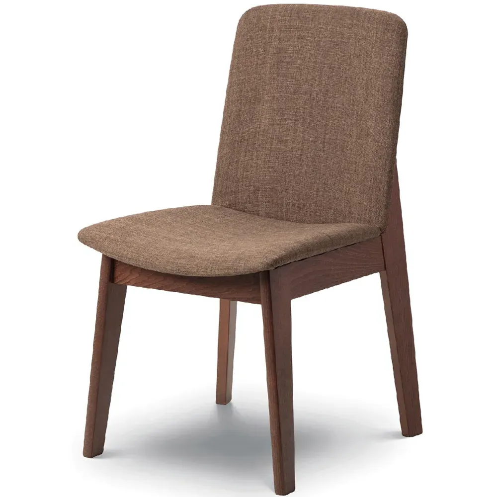 Kensington Set of 2 Dining Chairs - Linen, Walnut