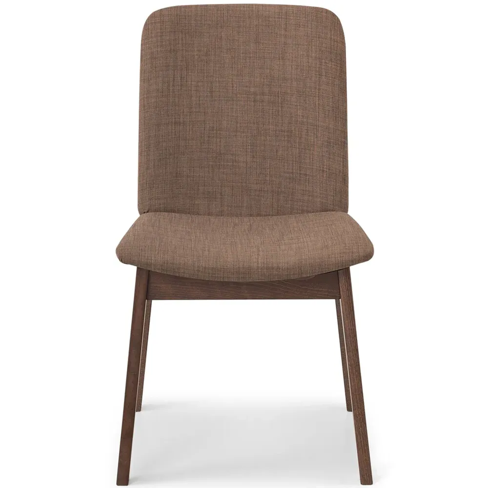 Kensington Set of 2 Dining Chairs - Linen, Walnut