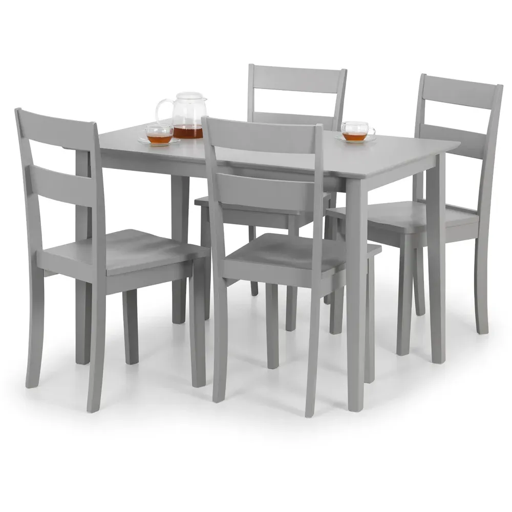 Kobe 4-Seater Rectangular Dining Table - Grey
