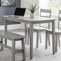 Kobe 4-Seater Rectangular Dining Table - Grey