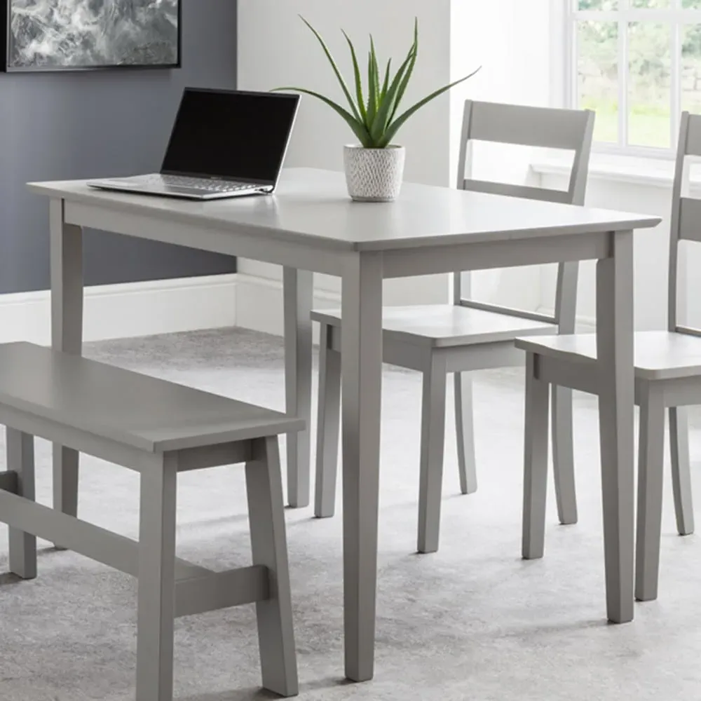 Kobe 4-Seater Rectangular Dining Table - Grey image