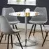 Kudos 4-Seater Pedestal Dining Table - Chrome, Glass