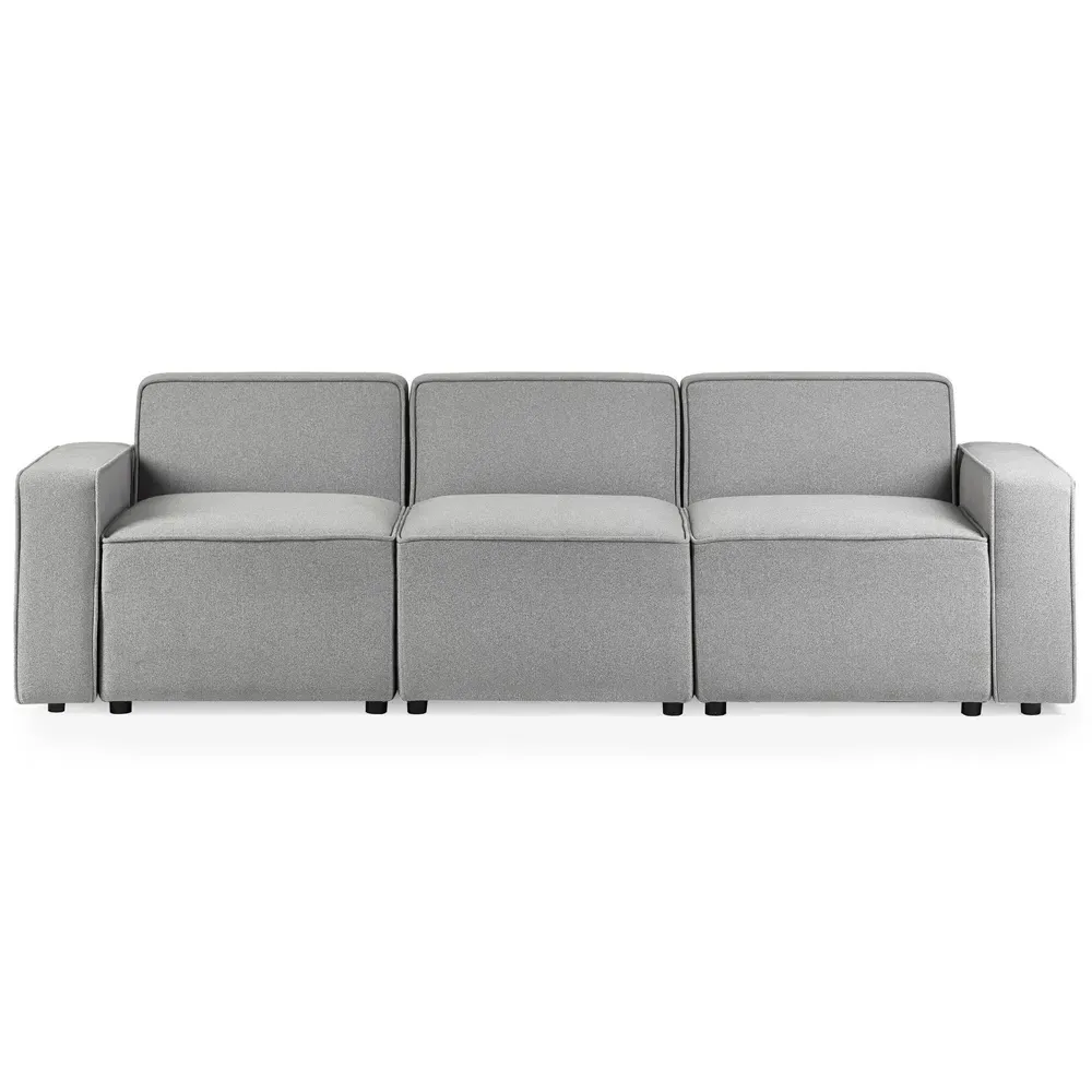 Lago 3-Seater Combination Sofa - Grey, Linen