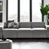 Lago 3-Seater Combination Sofa - Grey, Linen