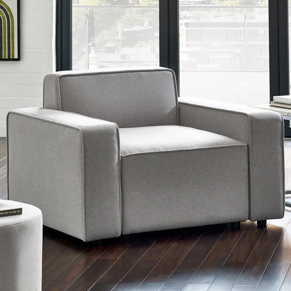 Lago Combination Armchair - Grey, Linen