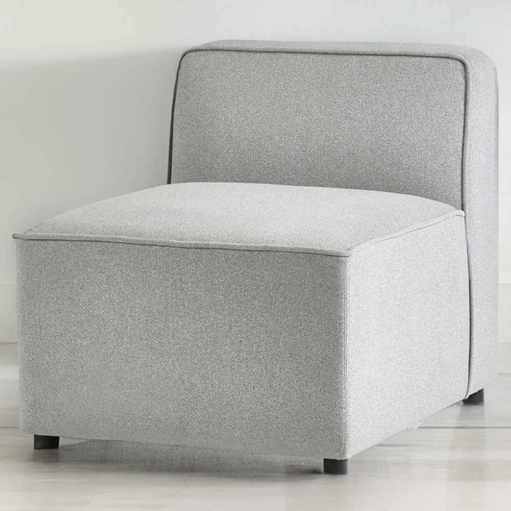 Lago Combination Single Seat Sofa Section - Grey, Linen image