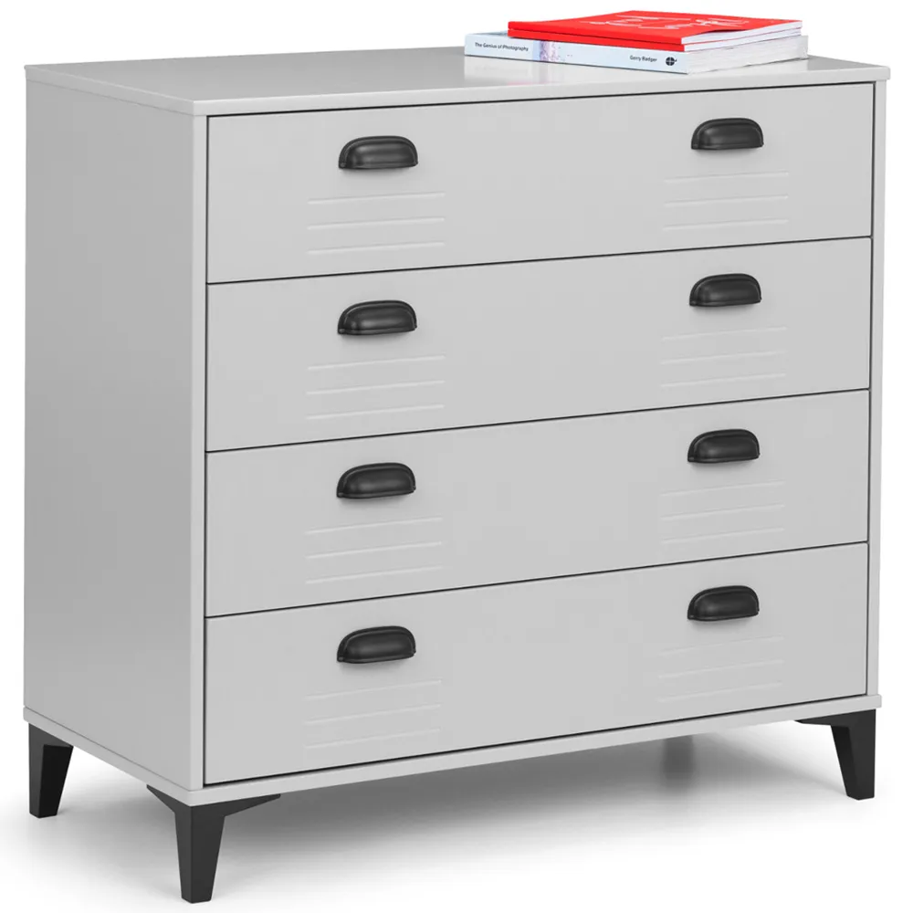 Lakers 4 Drawer Chest of Drawers - Grey, Pine
