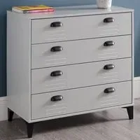 Lakers 4 Drawer Chest of Drawers - Grey, Pine