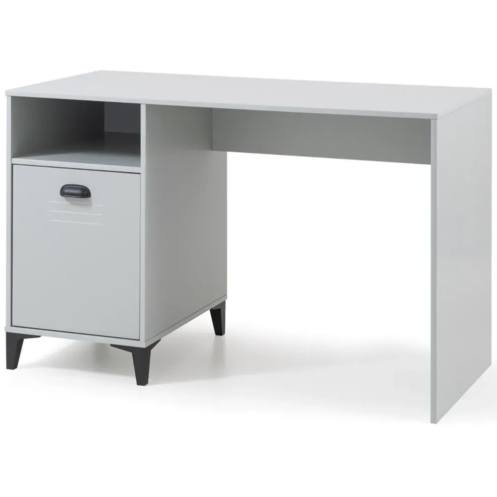 Lakers Single Drawer Locker Desk - Grey, Pine