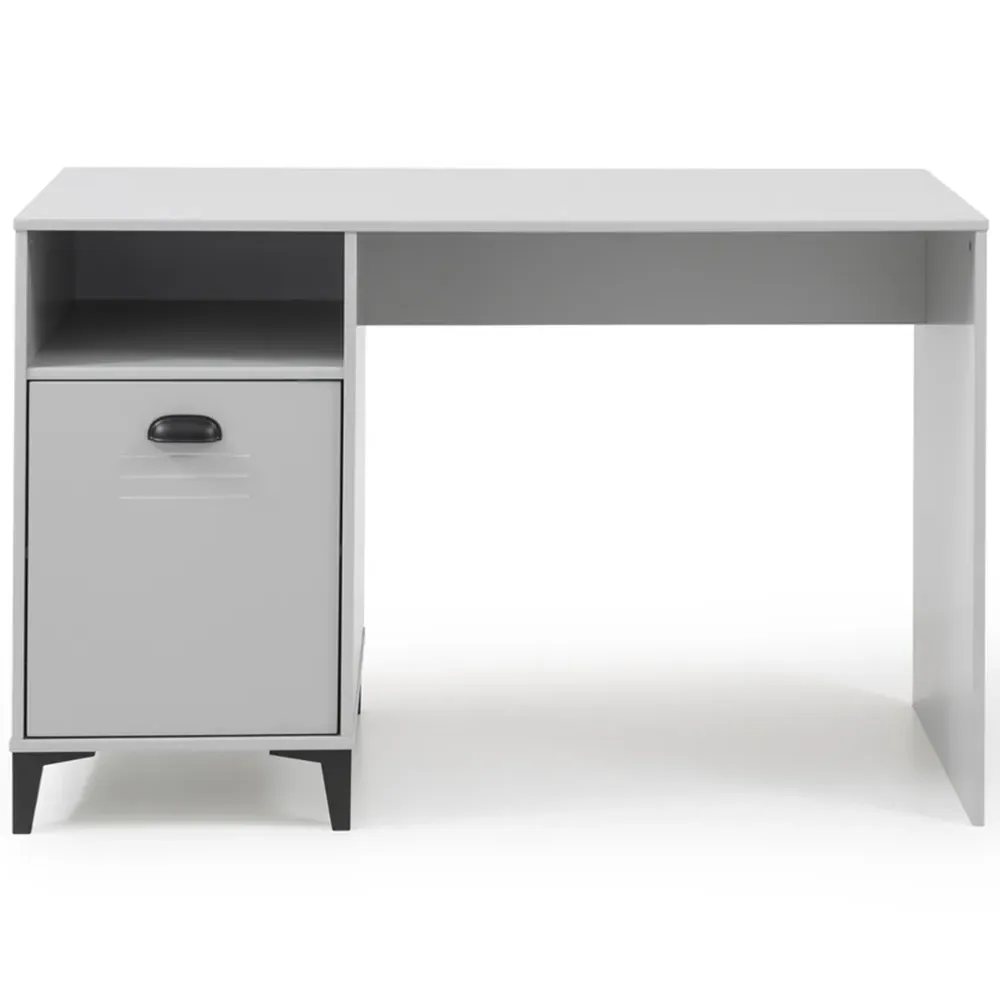 Lakers Single Drawer Locker Desk - Grey, Pine