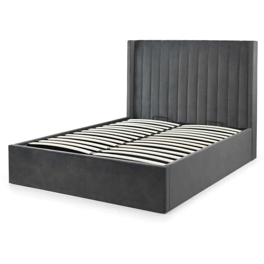 Langham King Size Storage Ottoman Bed - Grey