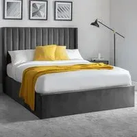 Langham King Size Storage Ottoman Bed - Grey