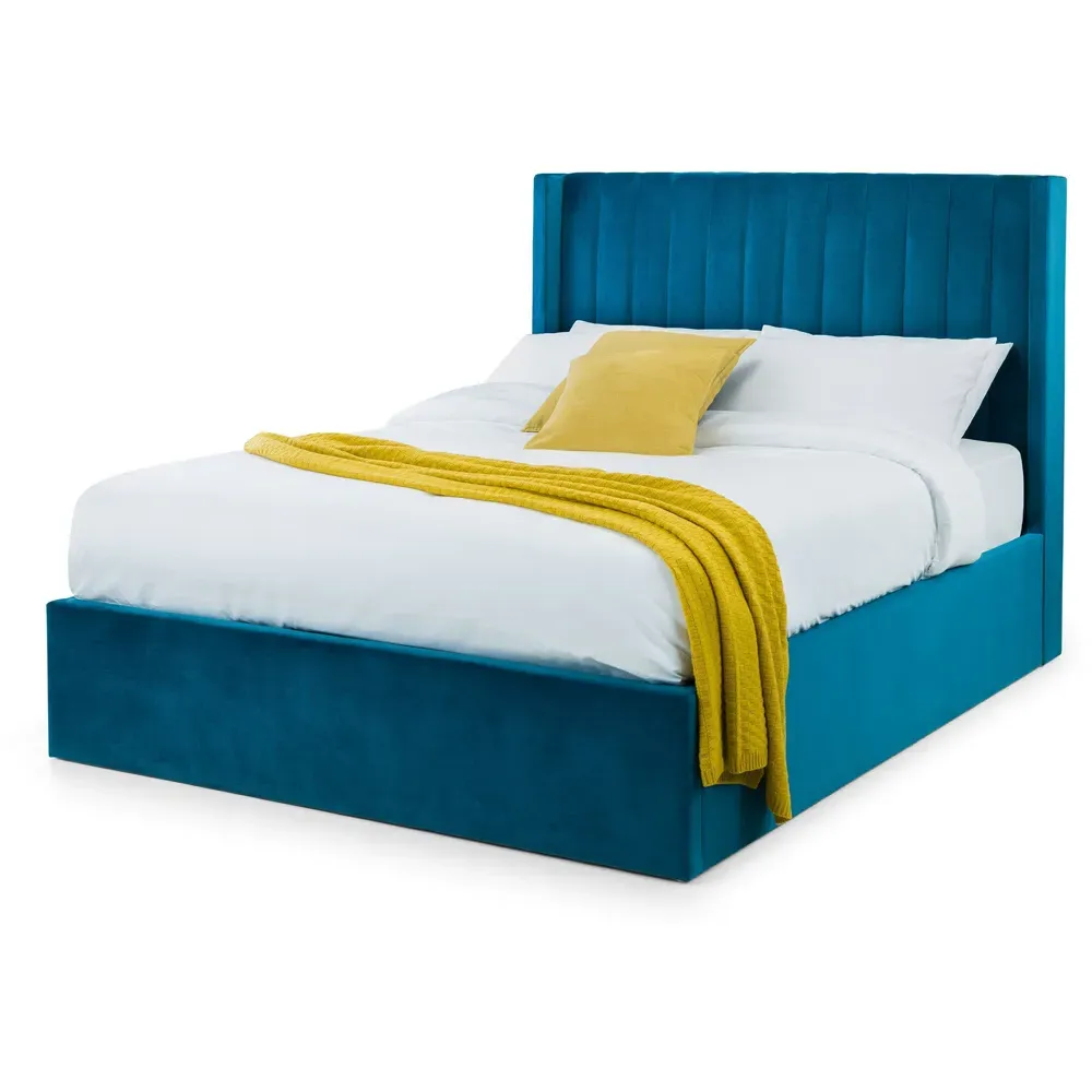 Langham Super King Storage Ottoman Bed - Teal