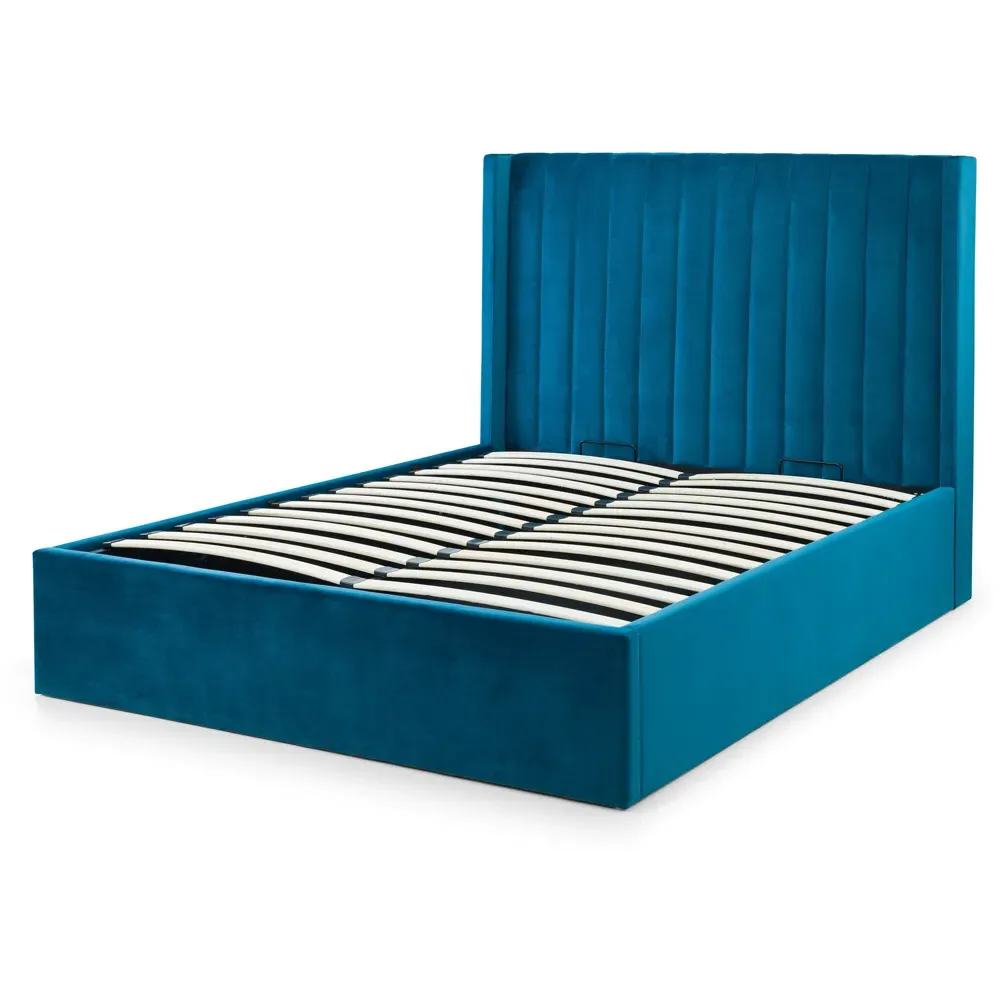 Langham Super King Storage Ottoman Bed - Teal