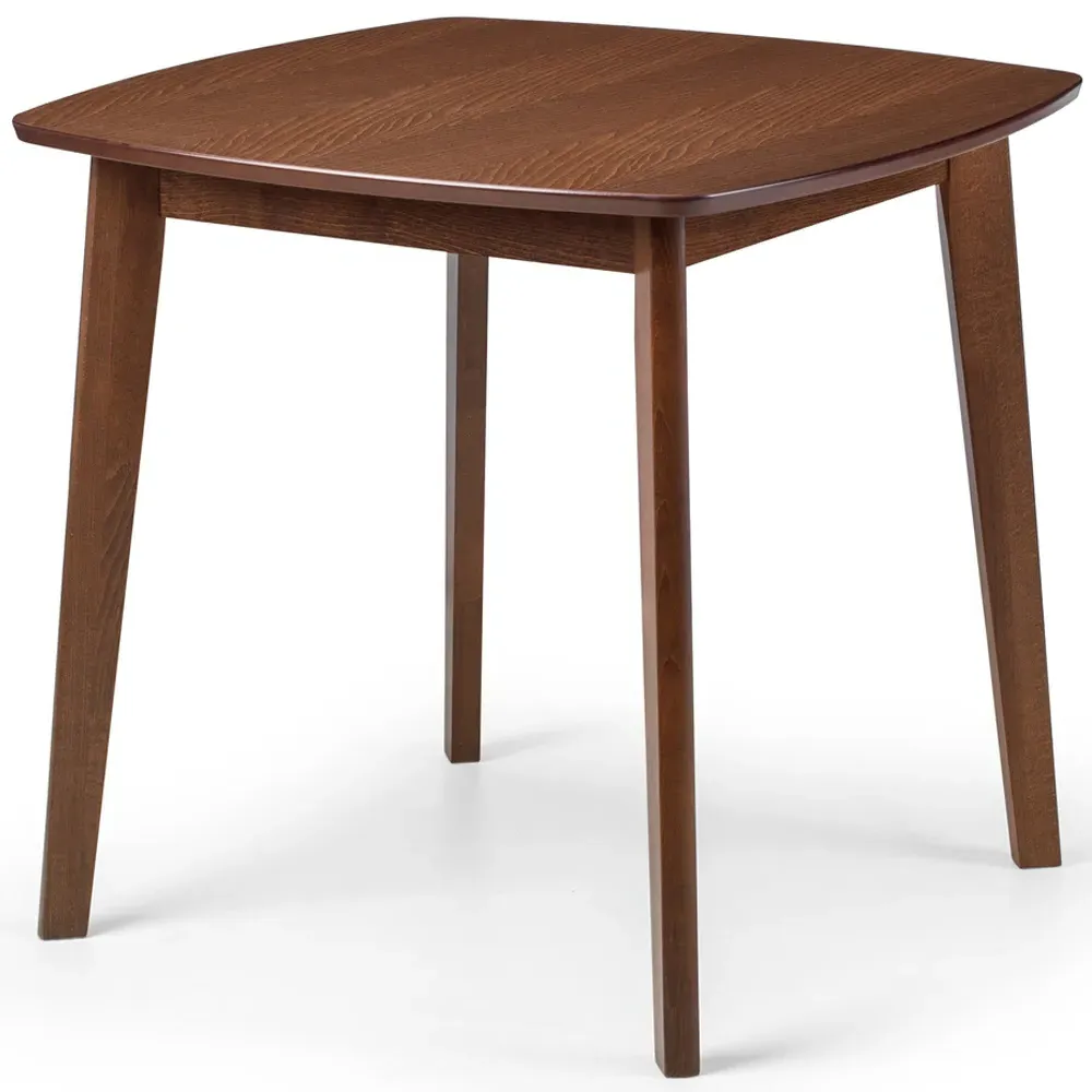 Lennox 2 Seater Square Dining Table - Brown, Walnut