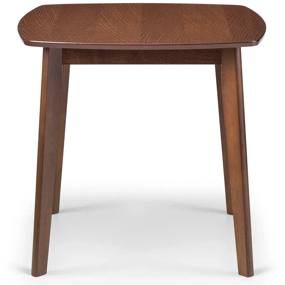 Lennox 2 Seater Square Dining Table - Brown, Walnut