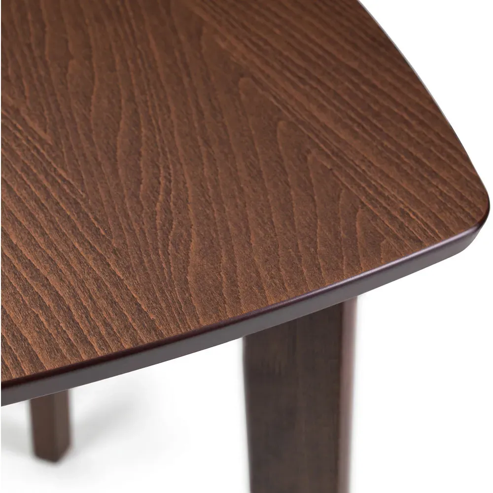 Lennox 2 Seater Square Dining Table - Brown, Walnut