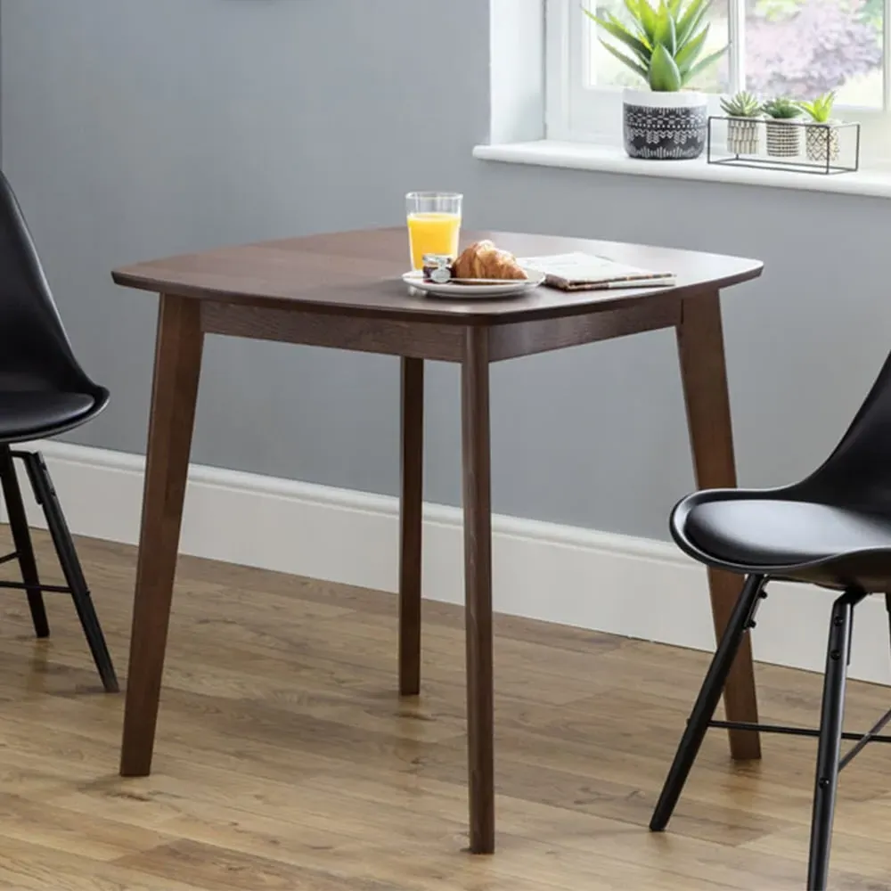 Lennox 2 Seater Square Dining Table - Brown, Walnut image