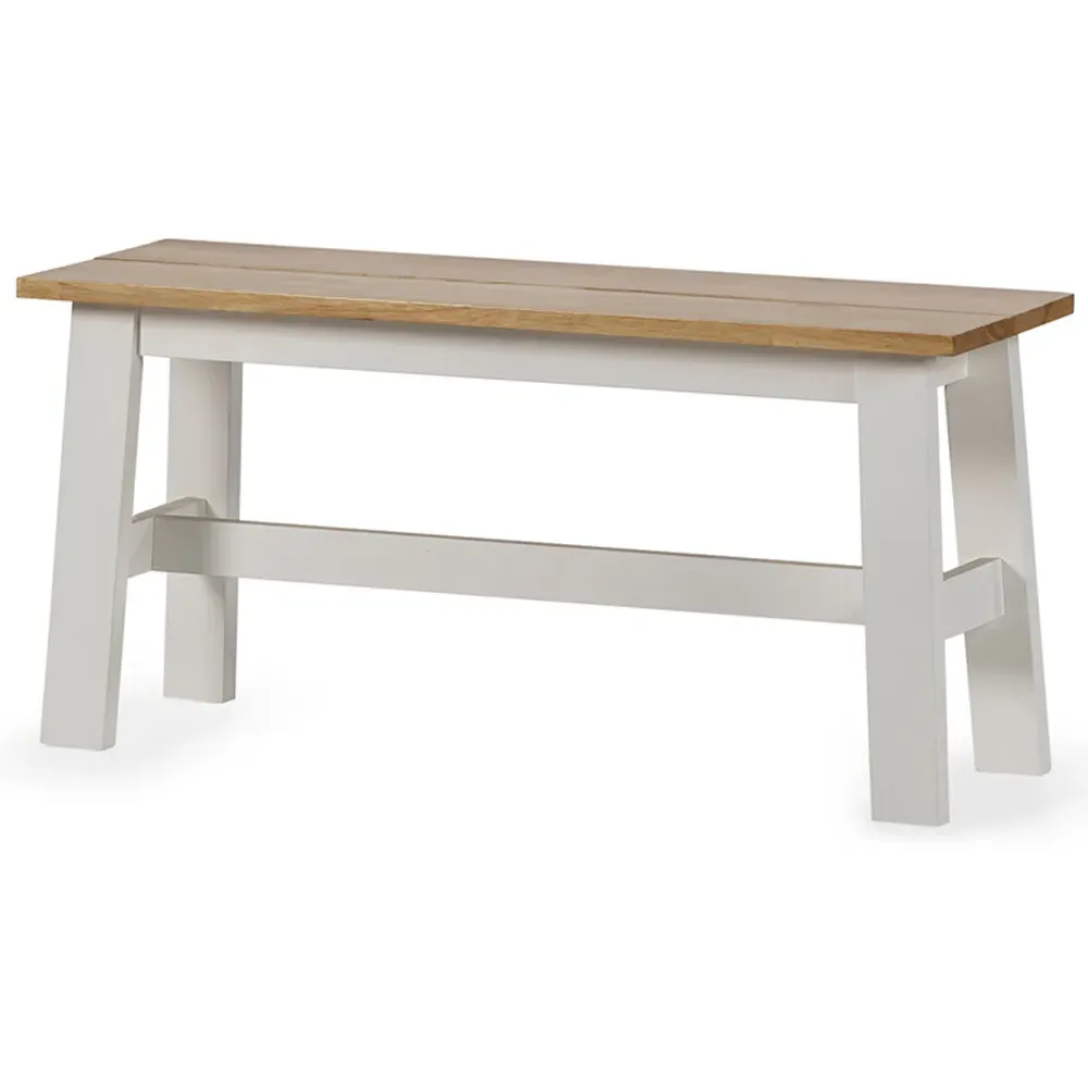 Linwood 2-Seater Dining Bench - Oak, White