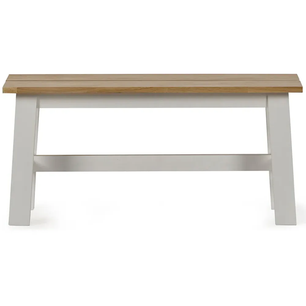Linwood 2-Seater Dining Bench - Oak, White