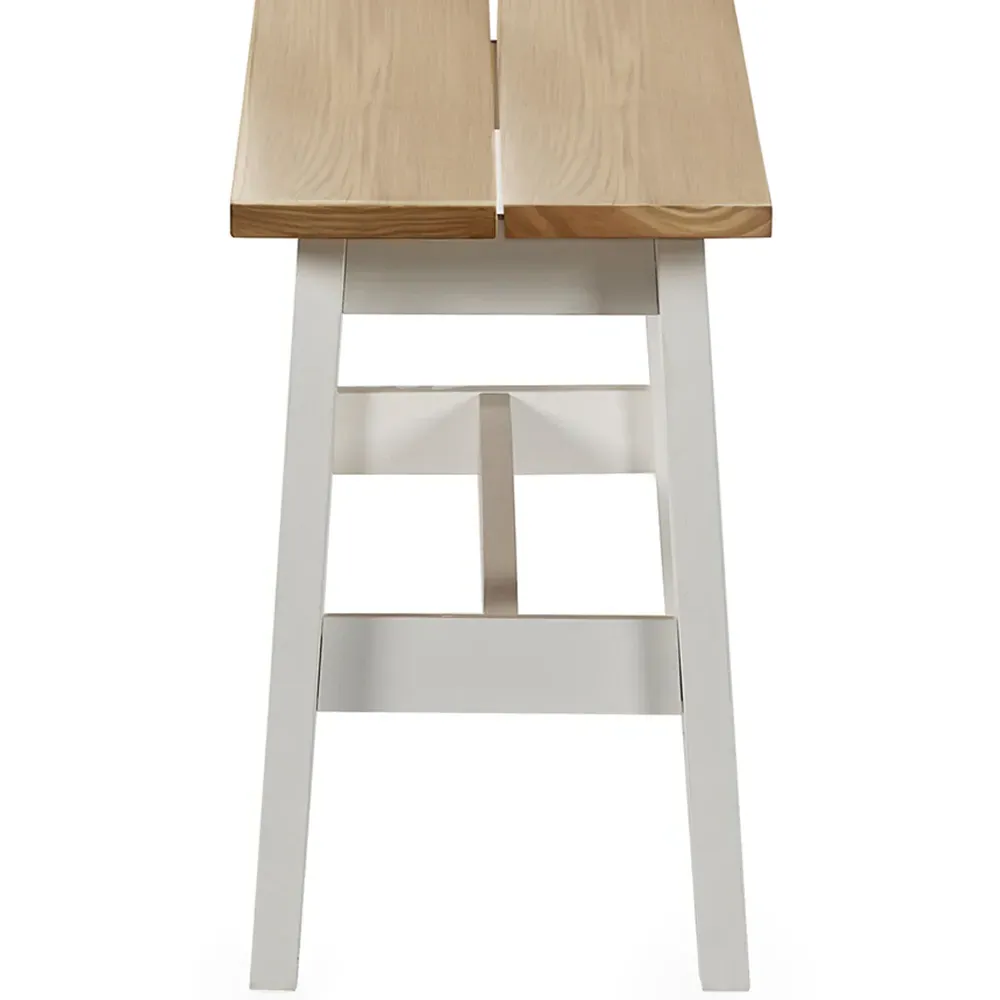 Linwood 2-Seater Dining Bench - Oak, White