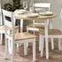 Linwood 4 Seater Round Drop Leaf Table - Natural, White
