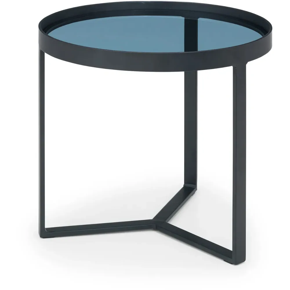 Loft Lamp Table - Black, Smoked Glass