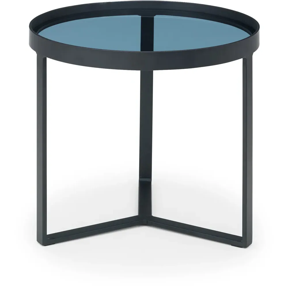 Loft Lamp Table - Black, Smoked Glass