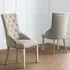 Loire Set of 2 Button Back Chairs - Cream, Linen