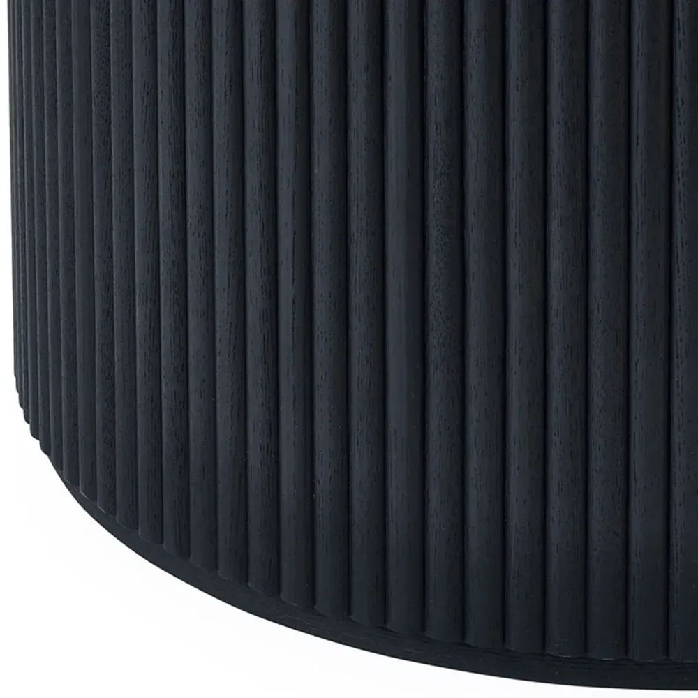 Louis 4 Seater Round Dining Table - Black