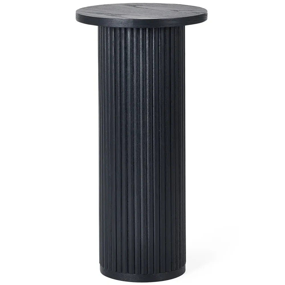 Louis Fluted Side Table - Black