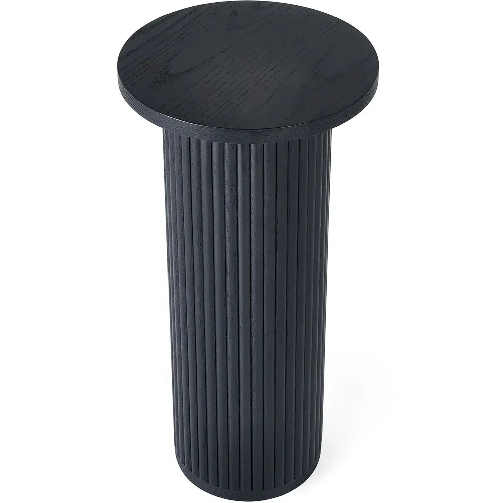 Louis Fluted Side Table - Black
