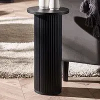 Louis Fluted Side Table - Black