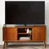 Lowry 2 Door TV Unit - Grey, Cherry Ash Wood