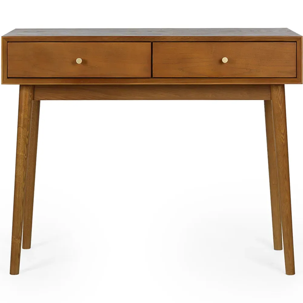 Lowry 2 Drawer Writing Desk - Grey, Cherry Ash