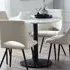 Luca 4 Seater Round Dining Table - White, Black
