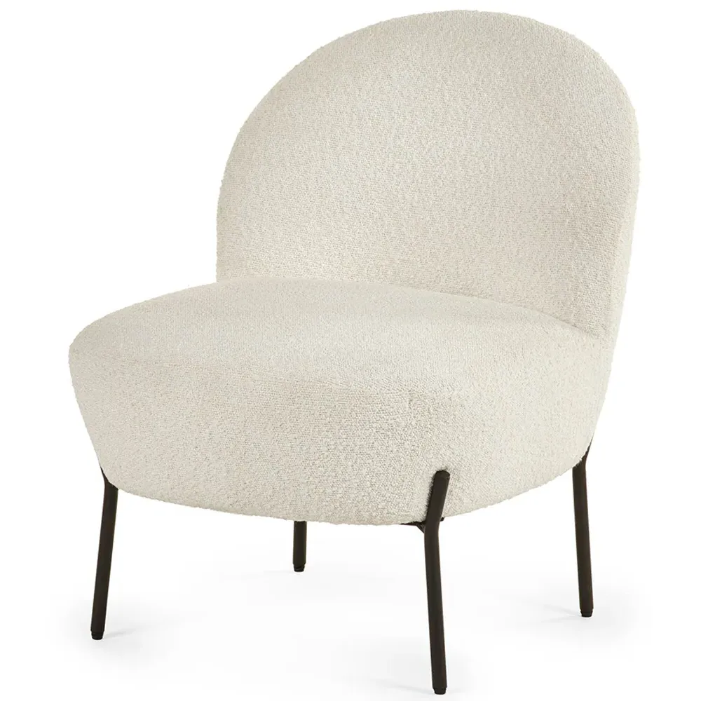Lulu Accent Chair - Cream, Boucle