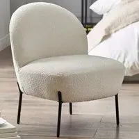 Lulu Accent Chair - Cream, Boucle