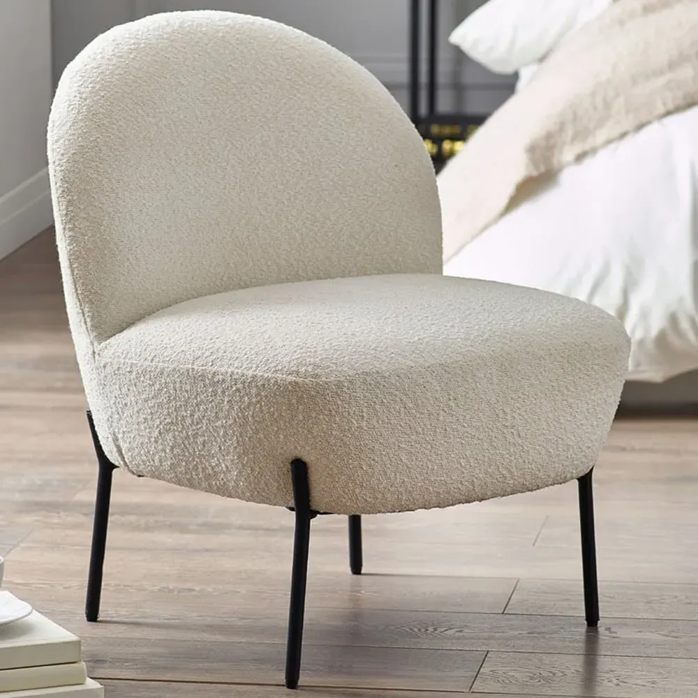 Lulu Accent Chair - Cream, Boucle image