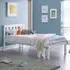 Luna Single Bed Frame - White, Pine