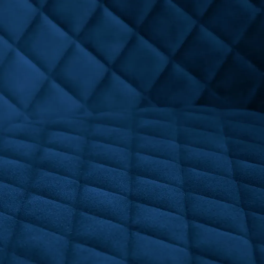 Luxe 2-Seater High Back Dining Bench - Black, Velvet