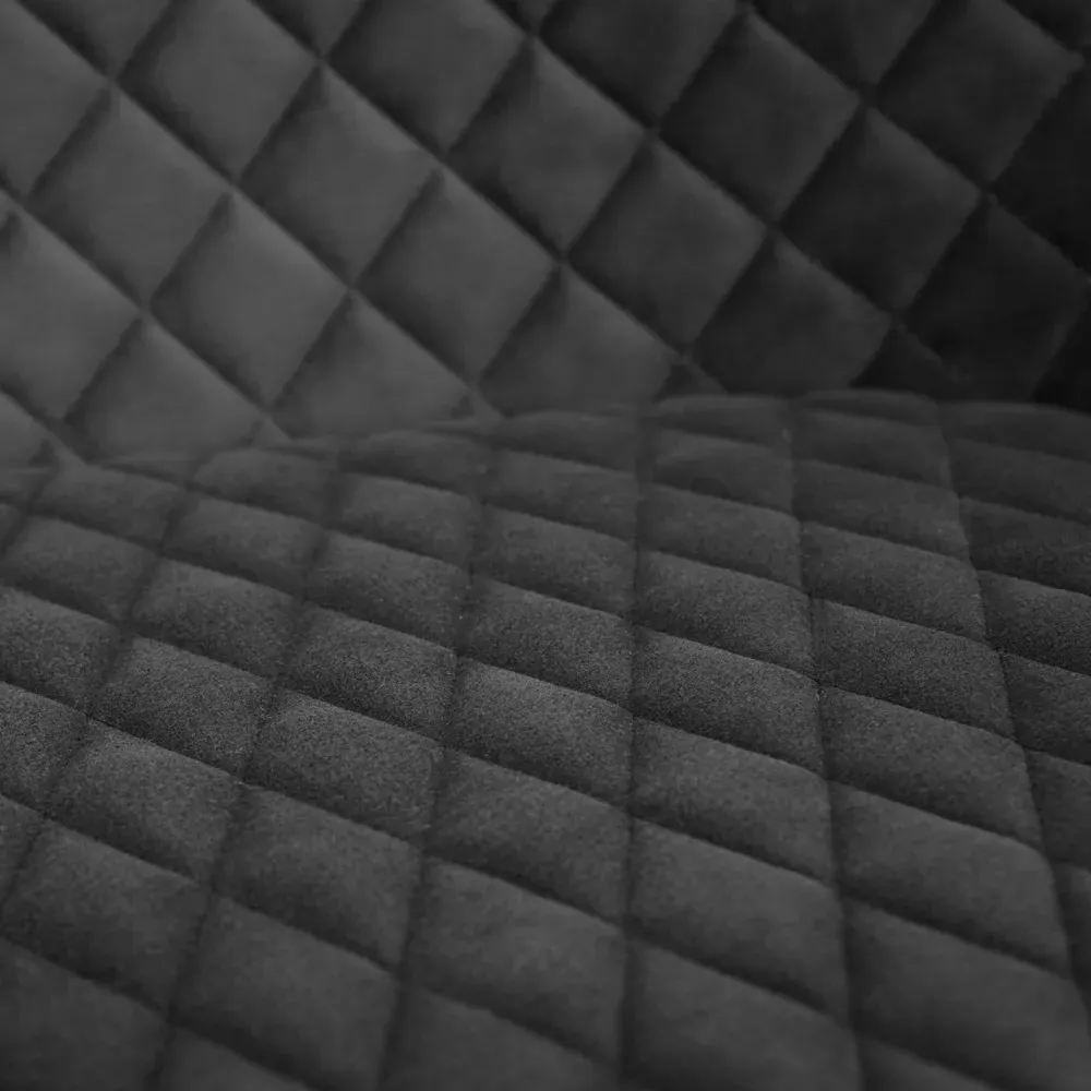 Luxe 2-Seater High Back Dining Bench - Grey, Velvet