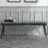 Luxe 2-Seater Low Dining Bench - Grey, Velvet