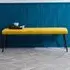 Luxe 2-Seater Low Dining Bench - Mustard, Velvet