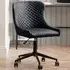 Luxe Office Chair with Height Adjustment - Black, Faux Leather