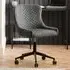 Luxe Office Chair with Height Adjustment - Grey, Velvet