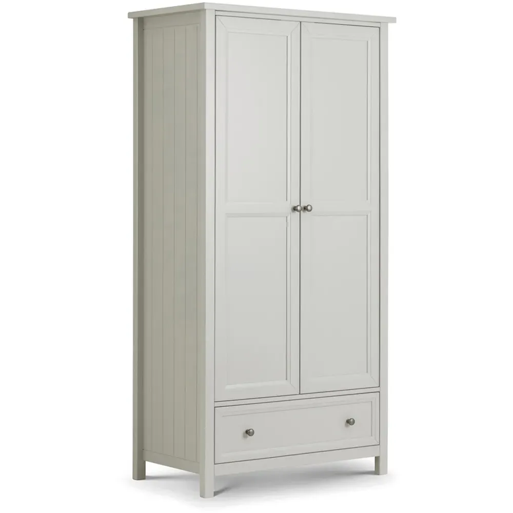 Maine 2 Door Combination Wardrobe with Drawer - Grey