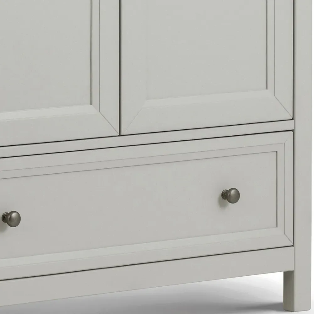 Maine 2 Door Combination Wardrobe with Drawer - Grey