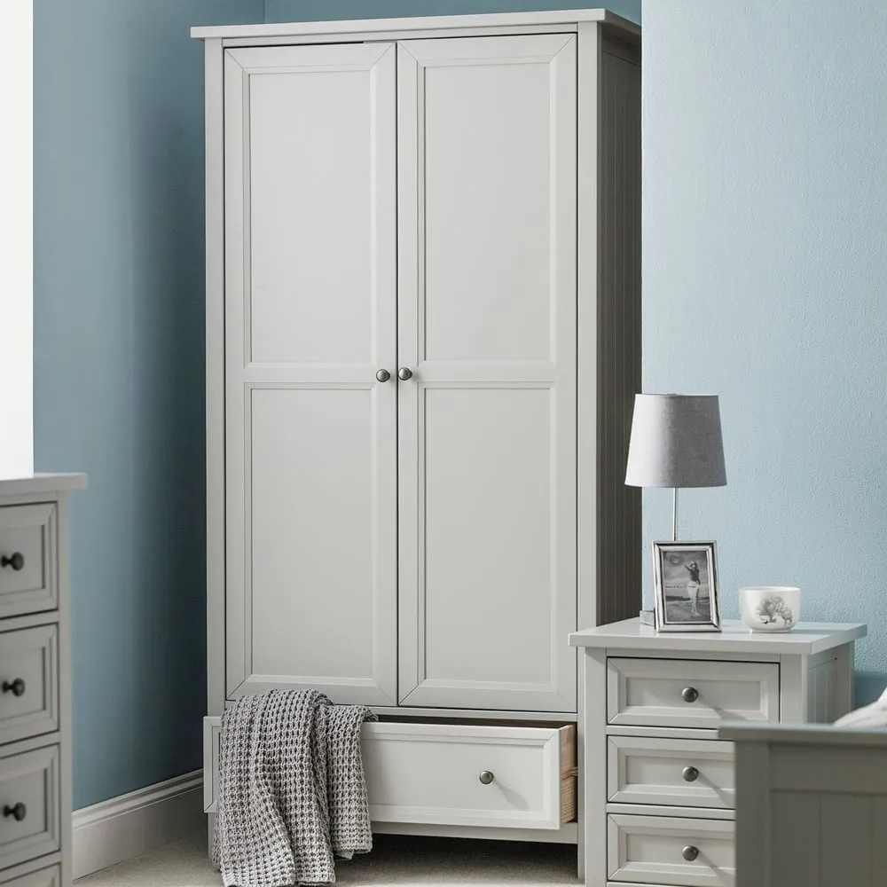 Maine 2 Door Combination Wardrobe with Drawer - Grey image