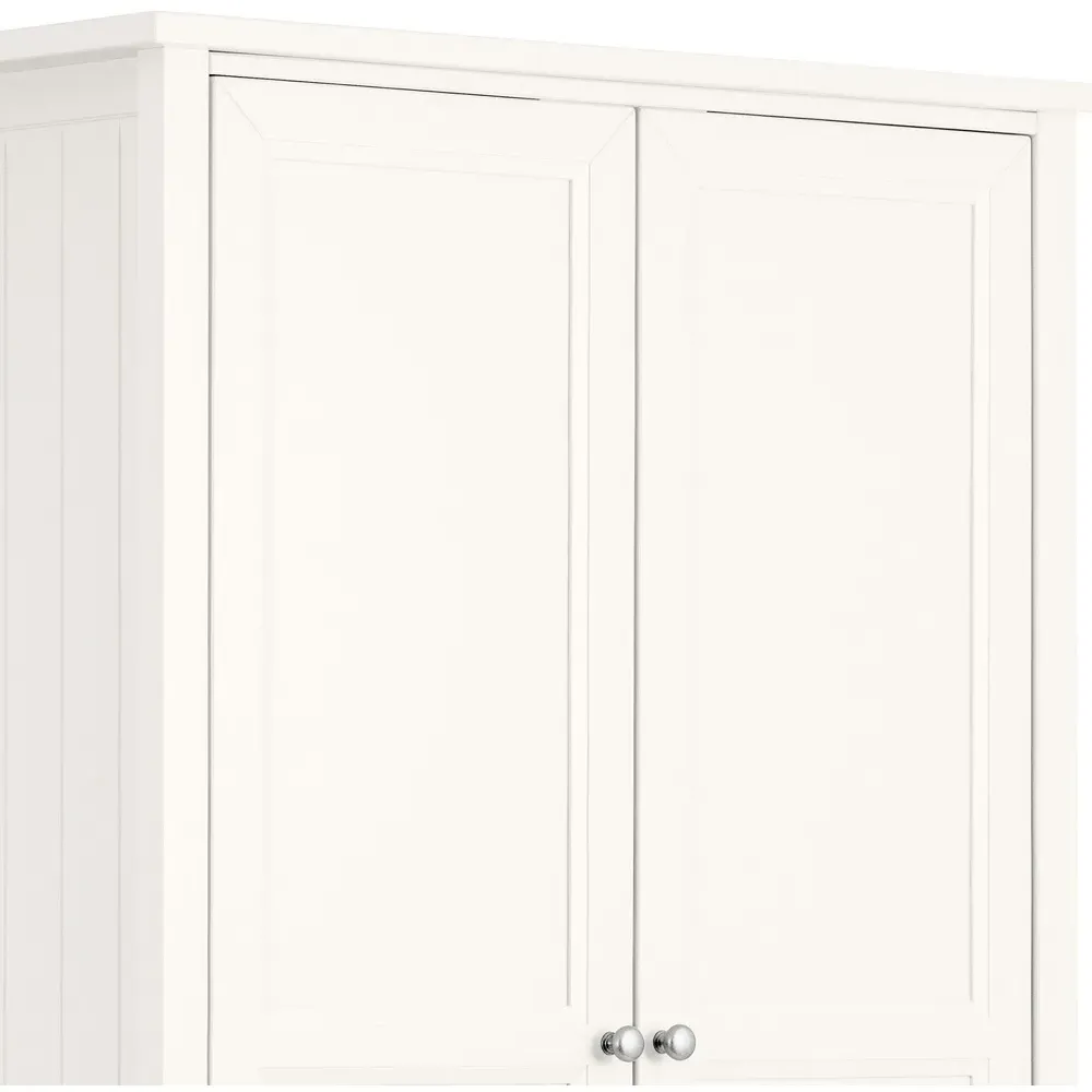 Maine 2 Door Combination Wardrobe with Drawer - White